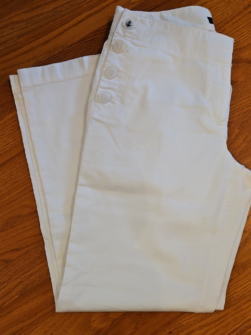 LOFT White Sailor Pant-wide Leg 28" Length